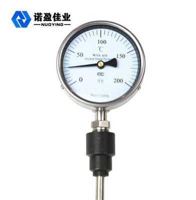 Good price Υδραυλικό θερμόμετρο 150mm πινάκων πετρελαίου SS διμεταλλικό σύνδεση νημάτων σε απευθείας σύνδεση